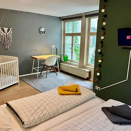 شقة Altstadt-wohnung Mit Waschmaschine Fuer Familien Und Gruppen